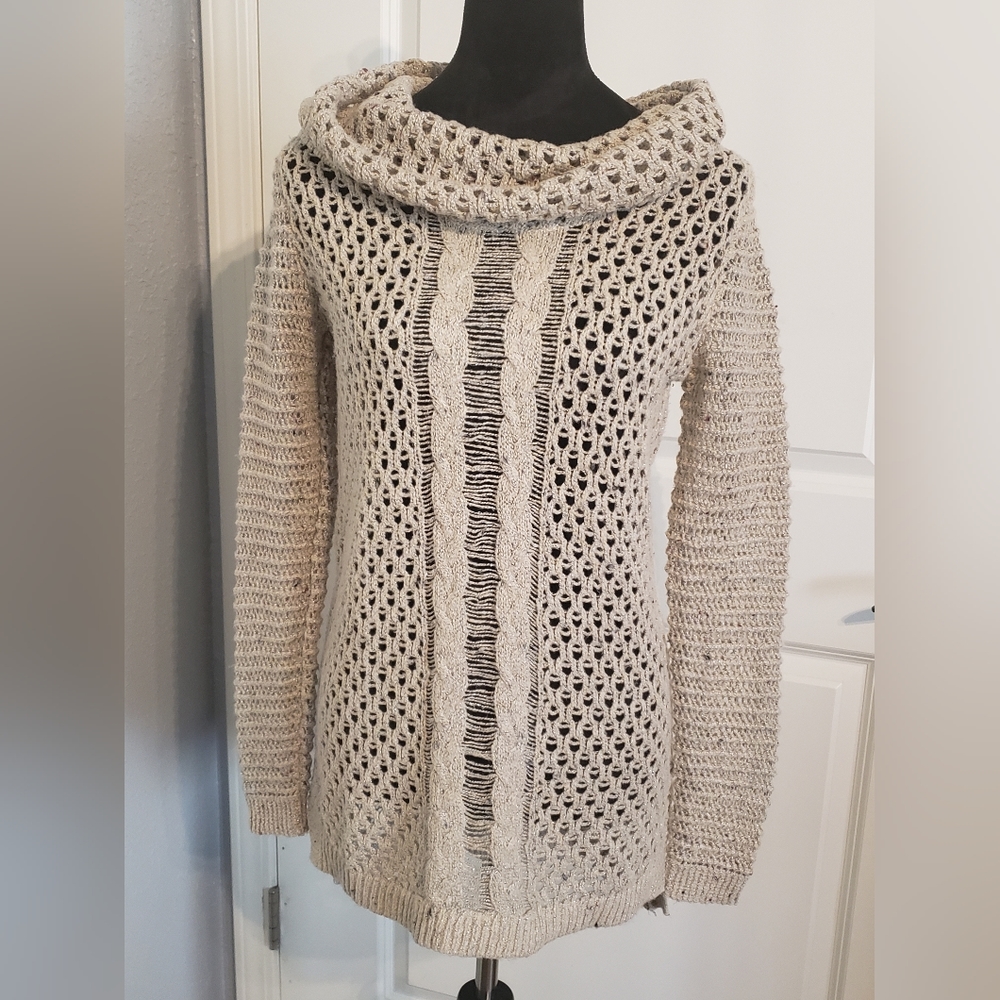 Maurices Beige Tunic-Length Sweater